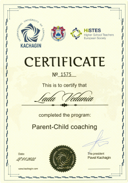 certificate parent child coaching